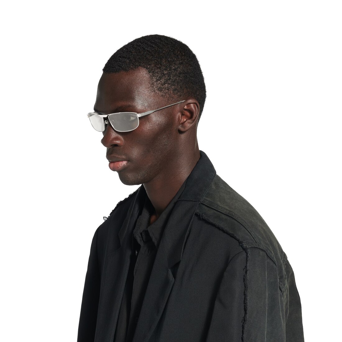 サングラス BALENCIAGA Black l Tag 3.0 Rectangle sunglasses Dynasty Rectangle Sunglasses in Black | Balenciaga US