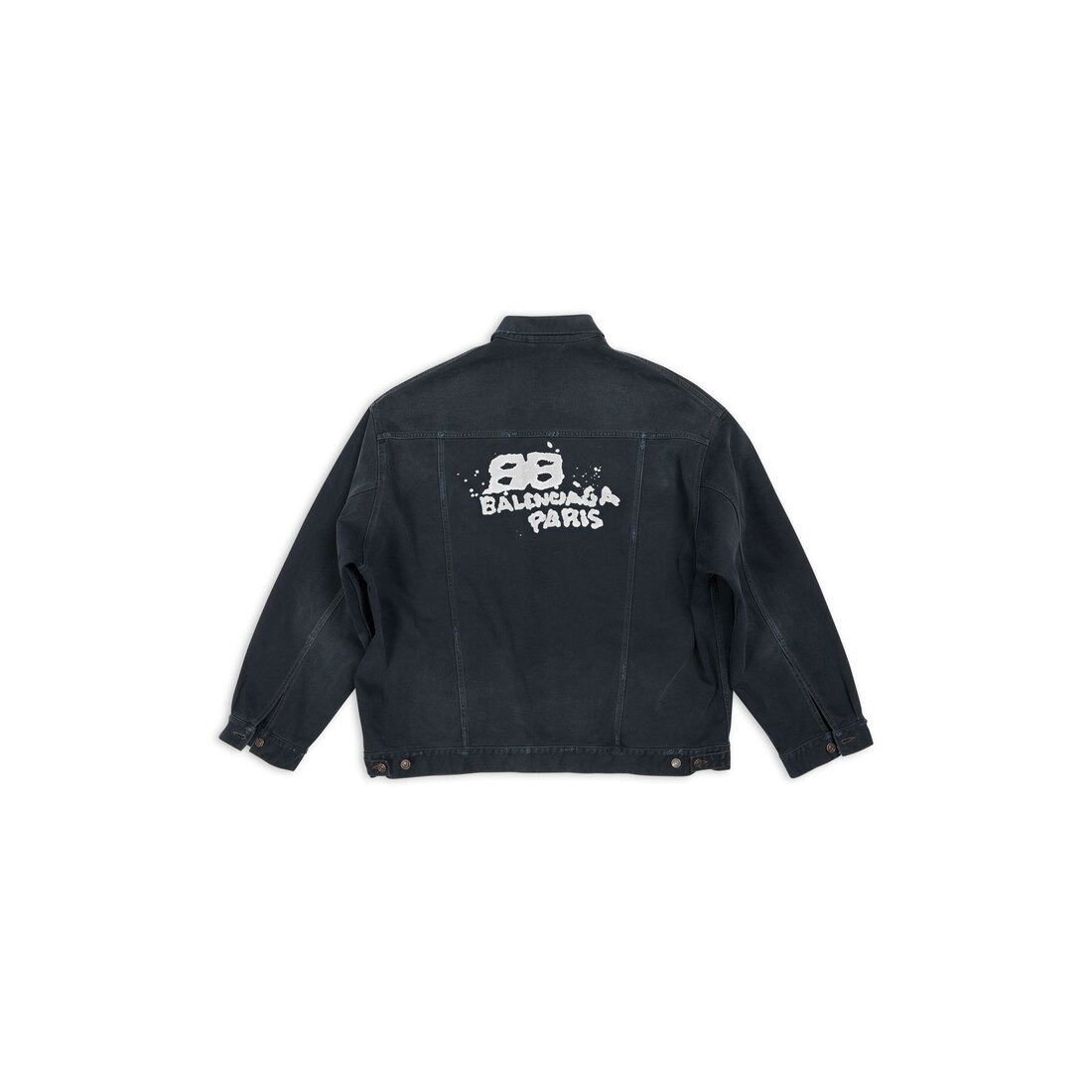 Hand-drawn Bb Icon Oversized Jacket in Black