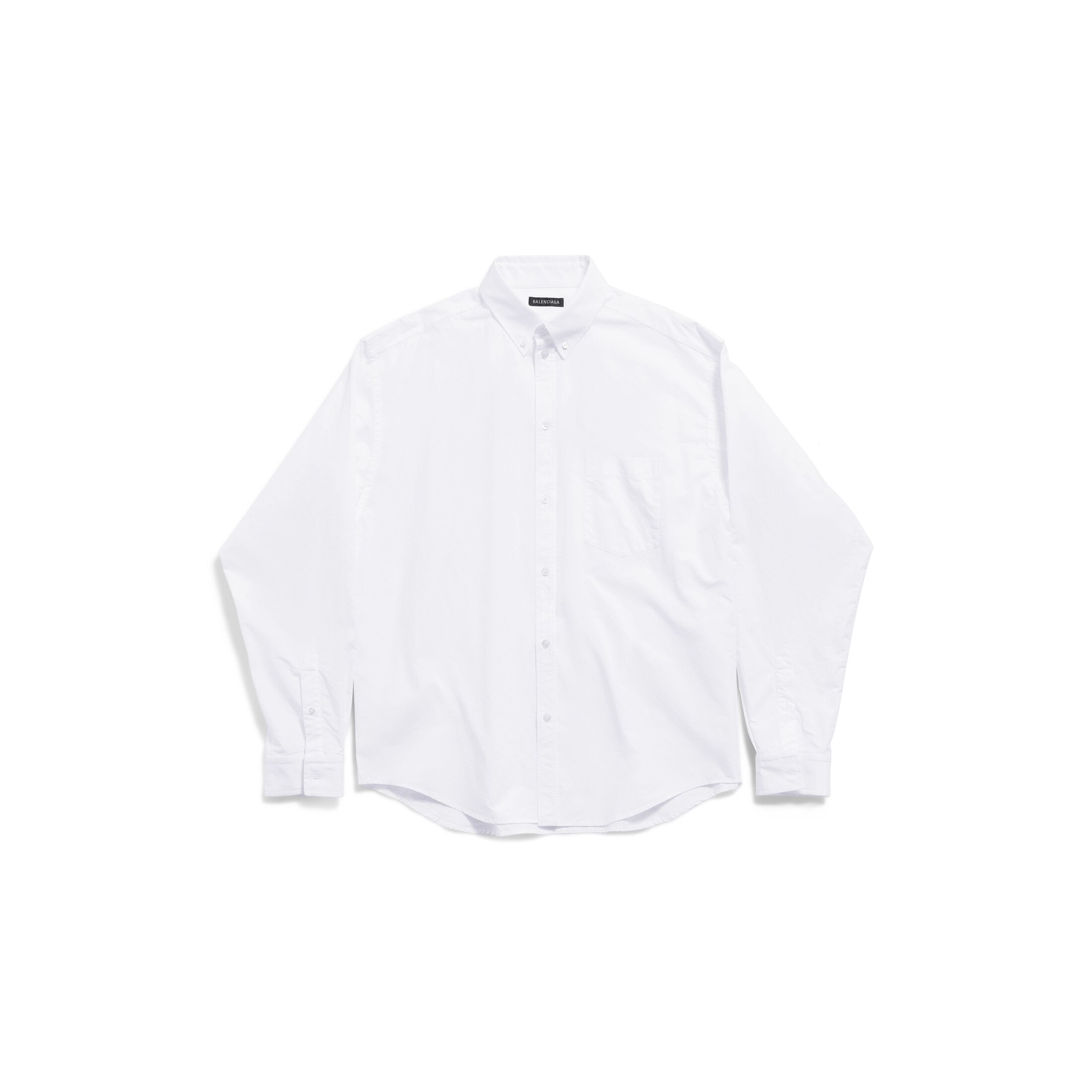Balenciaga Political Stencil Shirt Large Fit - White - Man - 38 - Cotton