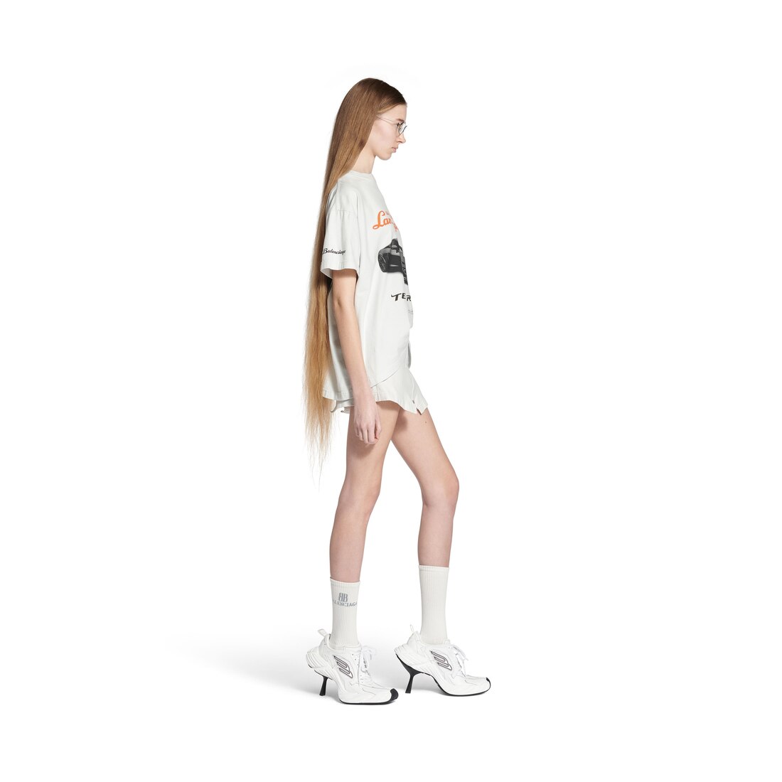 ●送料込●BALENCIAGA● Lamborghini ボクシング Tシャツ Women's Balenciaga I Automobili Lamborghini Boxing T-shirt