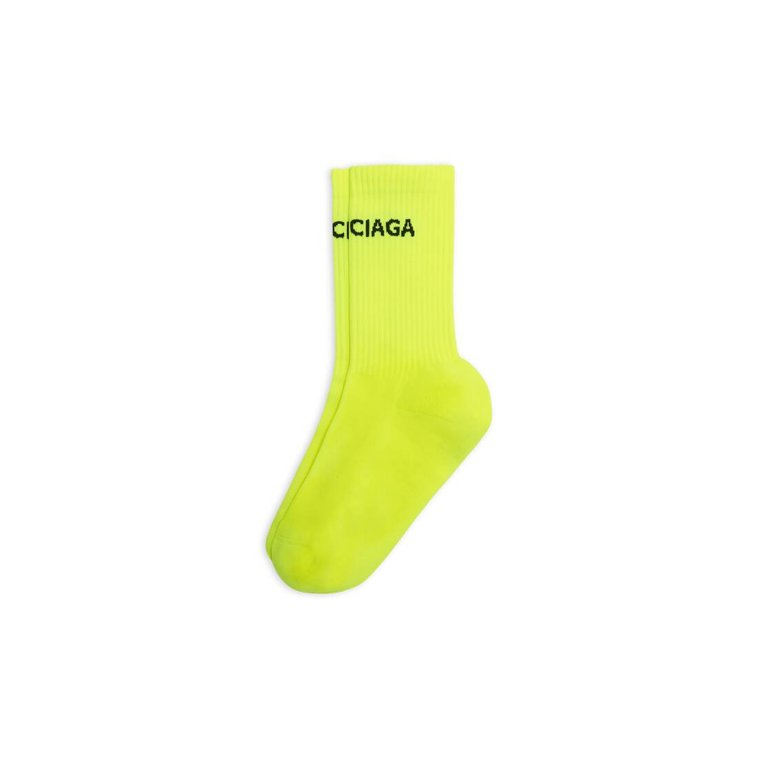 Men's Balenciaga Socks in Yellow Fluo/silver