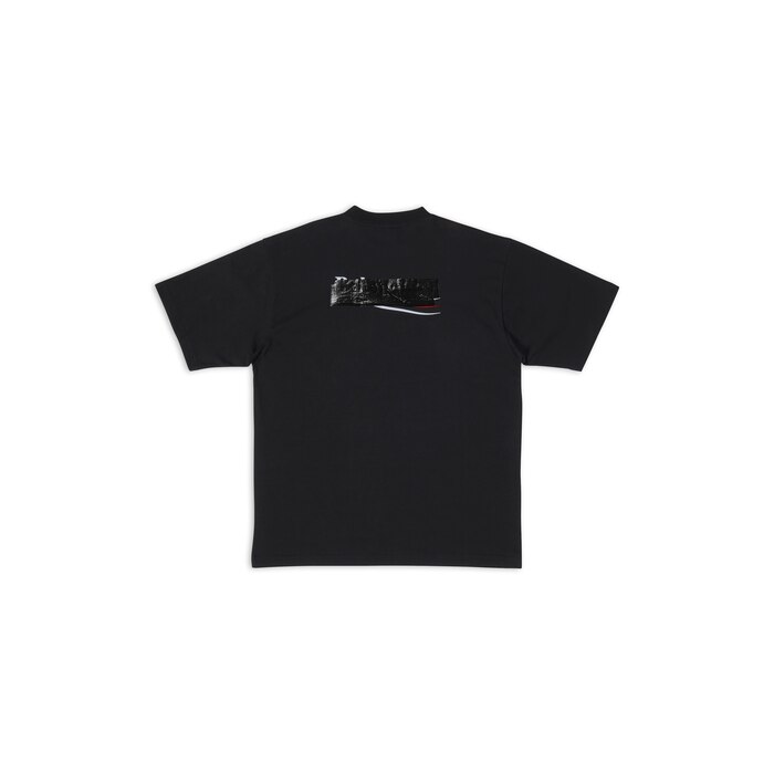 Men's Gaffer T-shirt Large Fit in Black | Balenciaga US