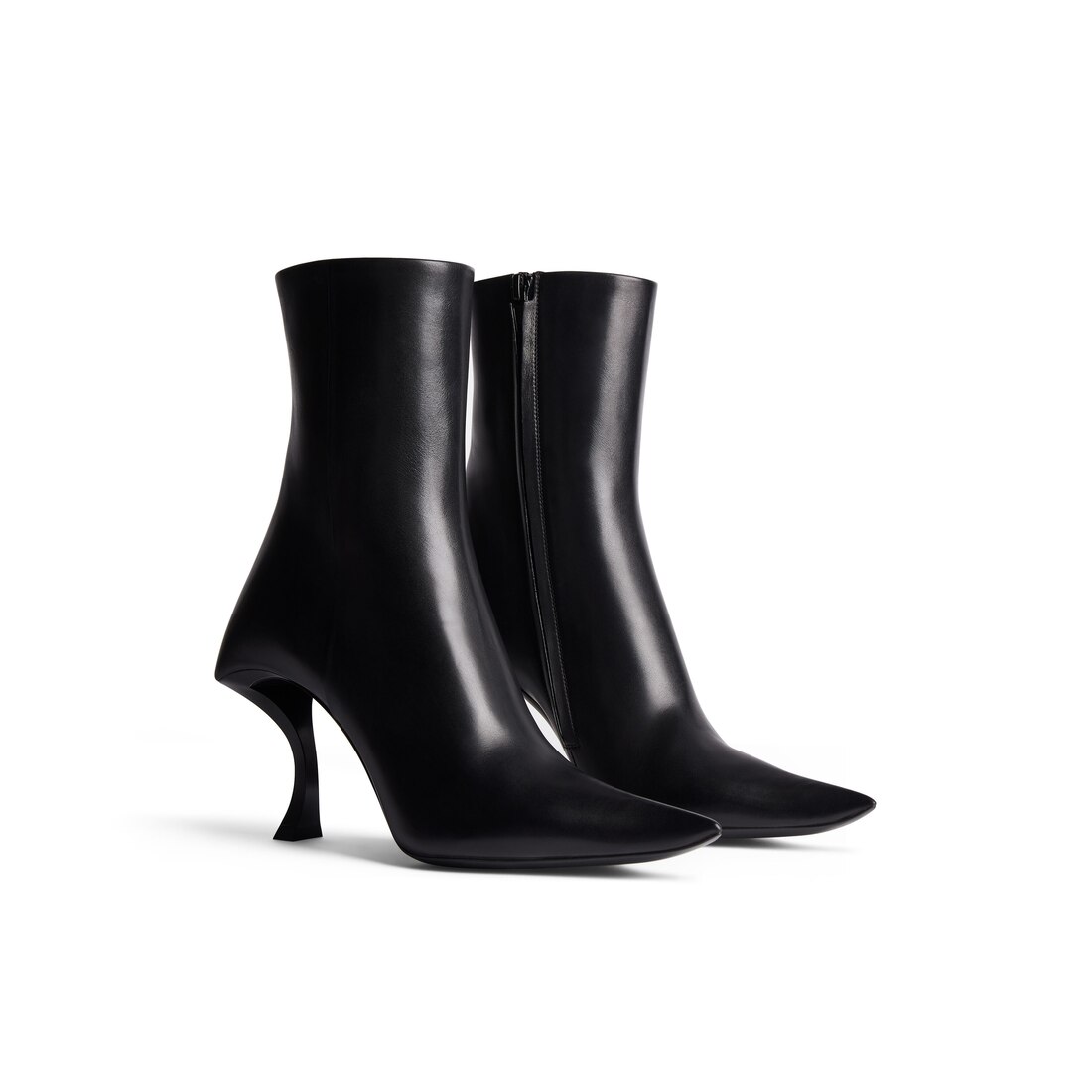 Illusion black pointed ankle hot sale booties