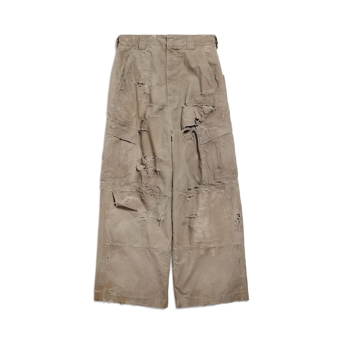 distressed large cargo pants