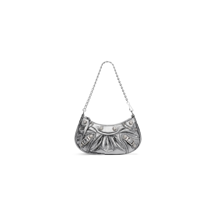  le cagole mini bag mit kette metallisiert