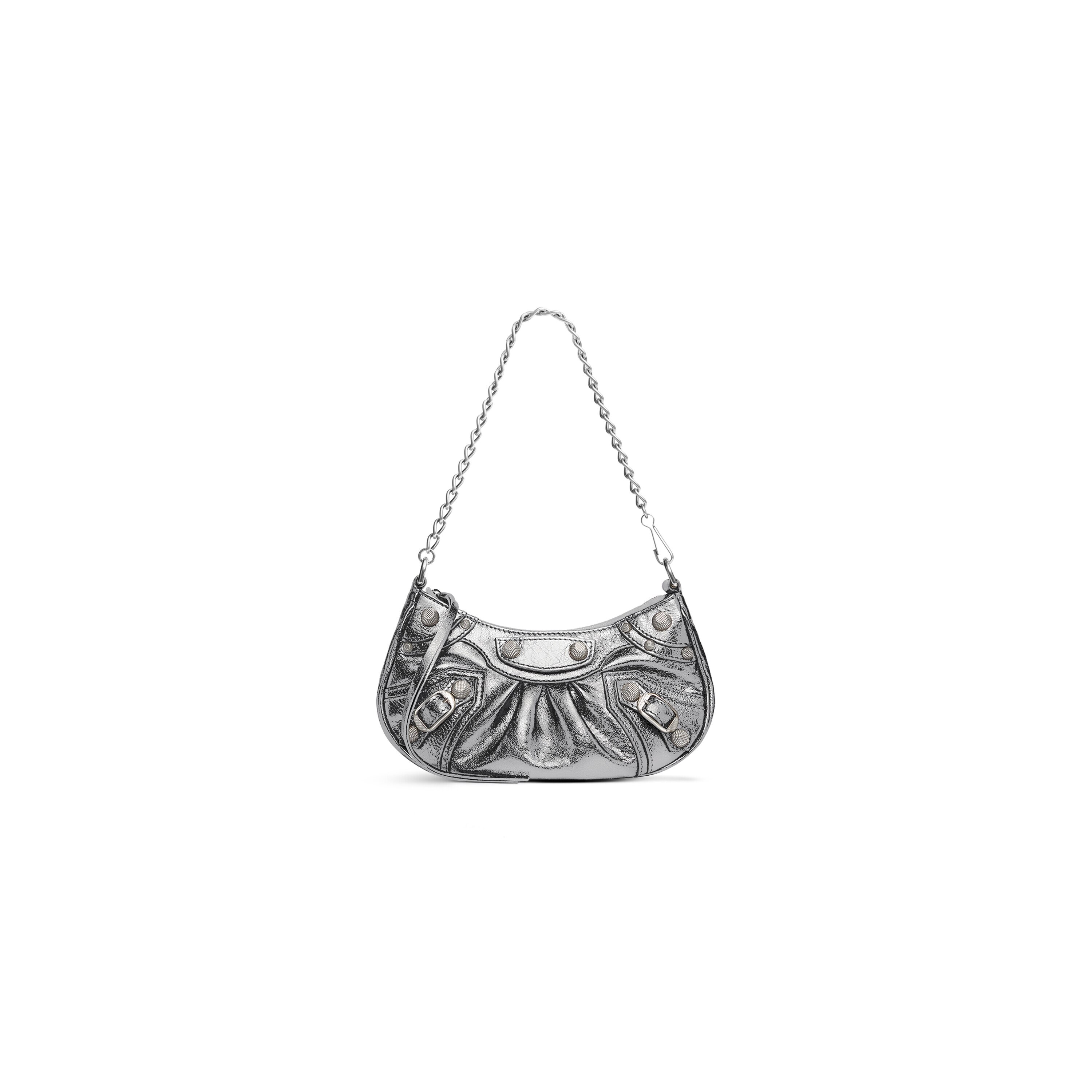 BALENCIAGA BB embellished leather shoulder bag