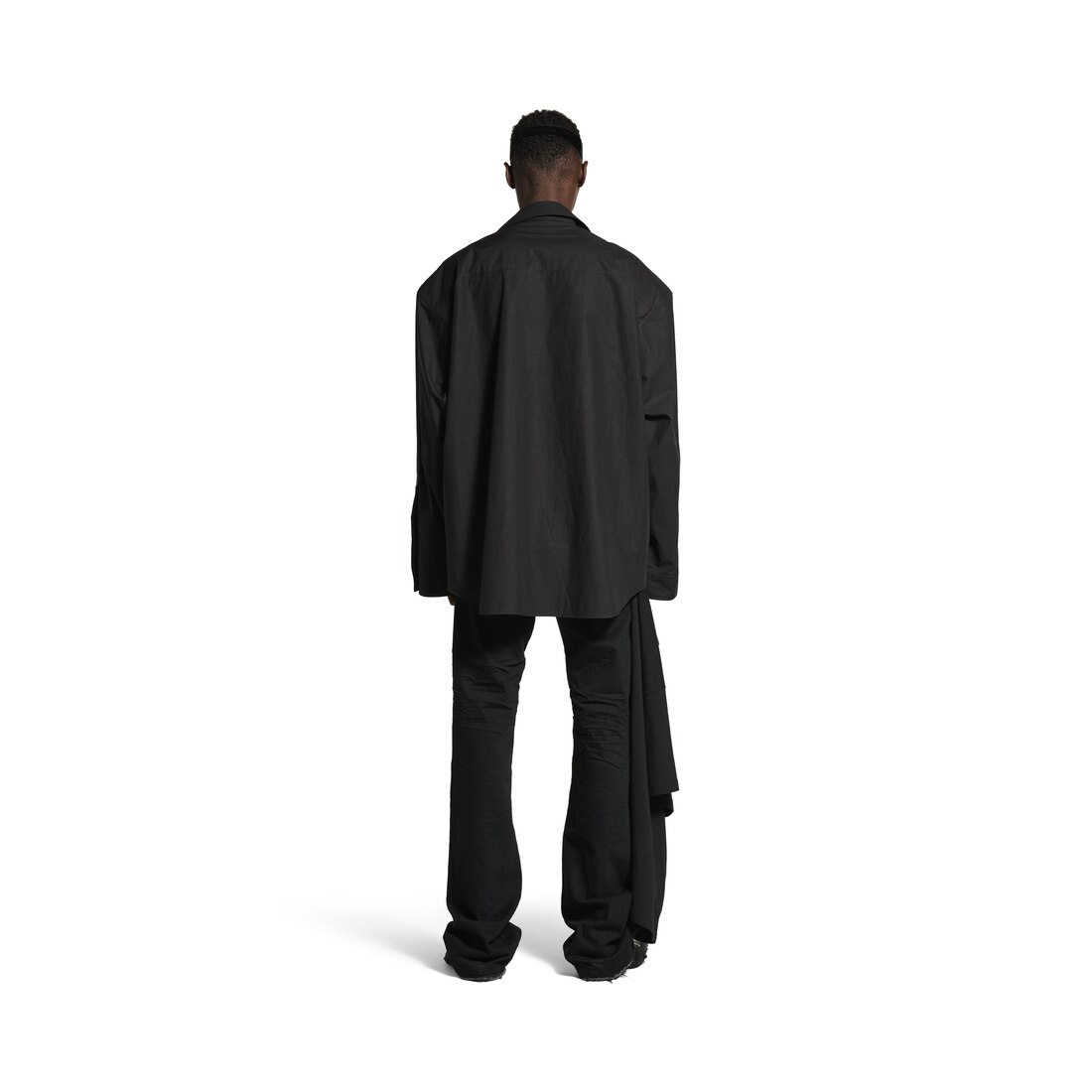 名作 balenciaga テーラード シャツ ジャケット ◇BALENCIAGA 21SS 最新◇テーラード シャツジャケット◇Black