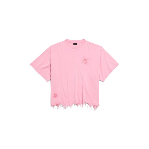 balenciaga nail polish cropped t-shirt