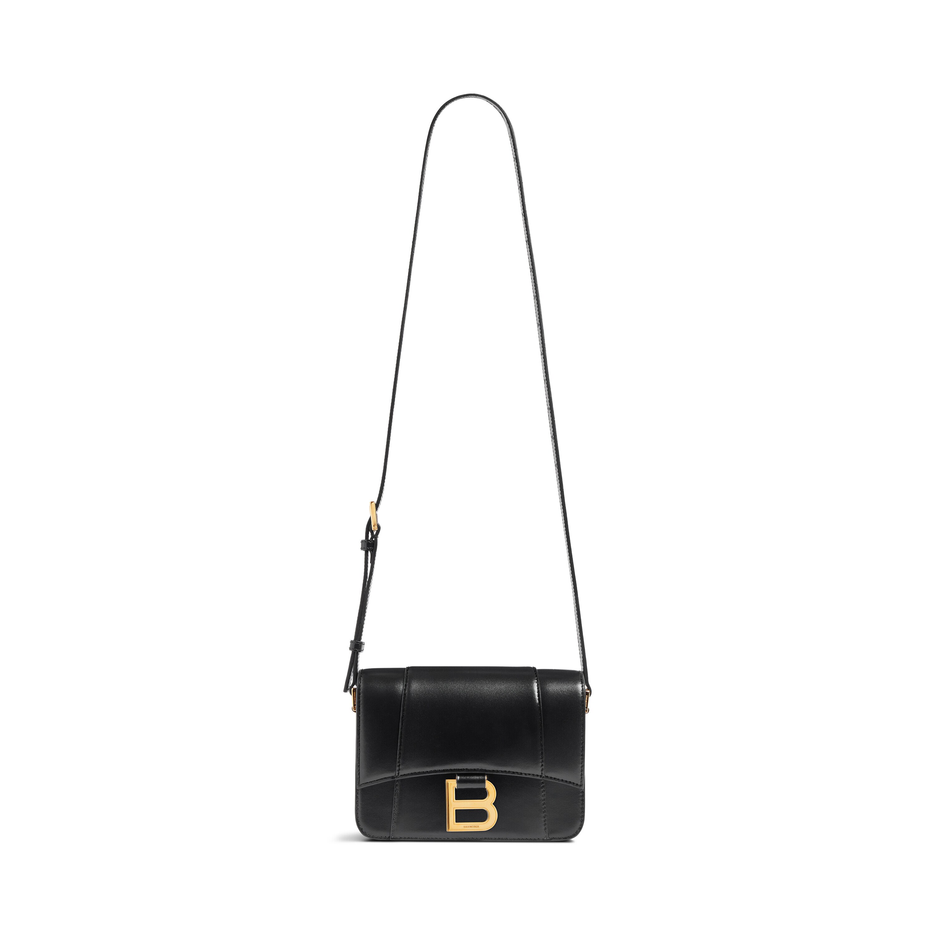 Women's Hourglass Small Flap Bag in Black | Balenciaga US