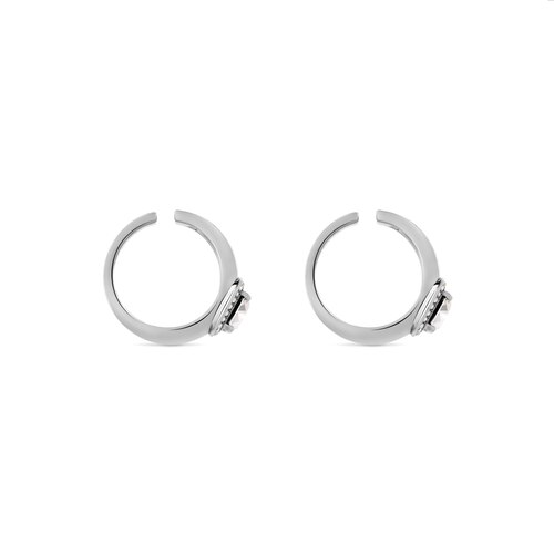 Women's Maxi Solitaire Ear Cuffs in Silver | Balenciaga US