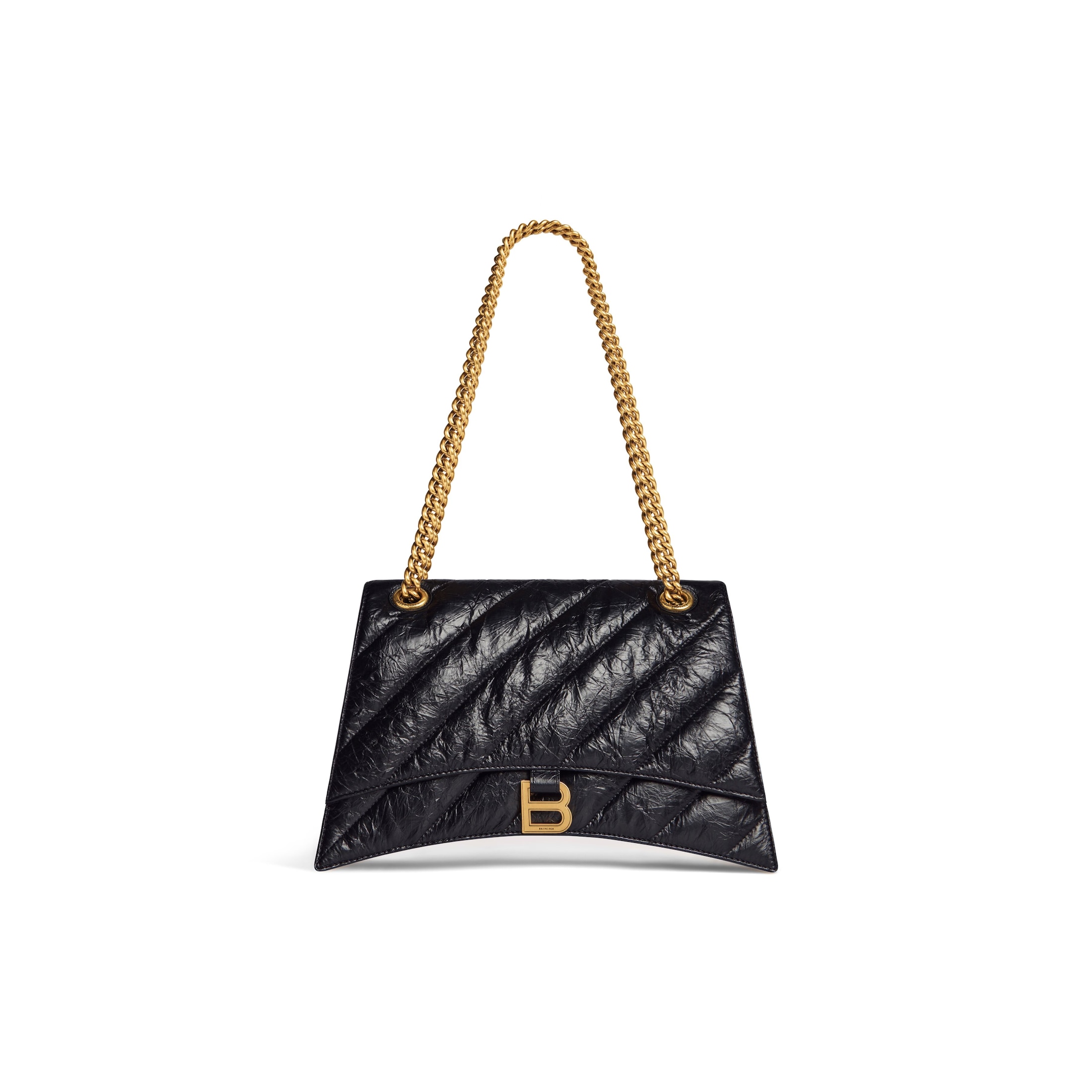 Balenciaga Crush Medium Chain Bag Quilted - Black - Woman - Calfskin