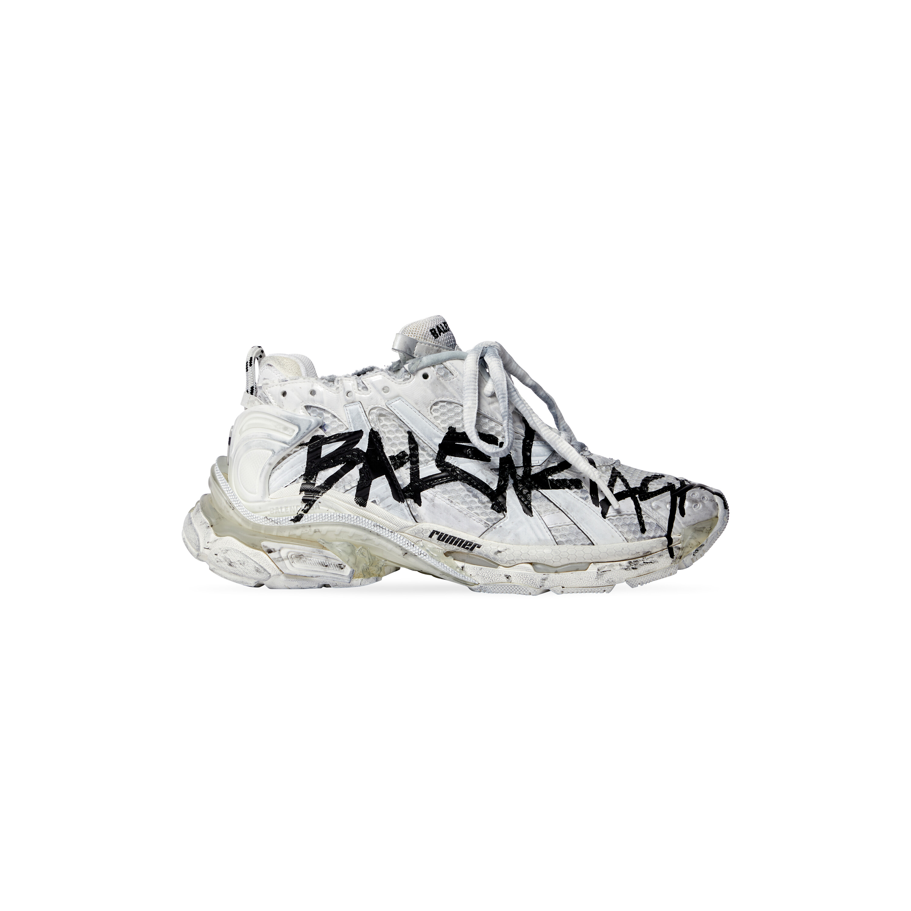Meter Vervagen Ieder Men's Runner Graffiti Sneaker in White | Balenciaga US