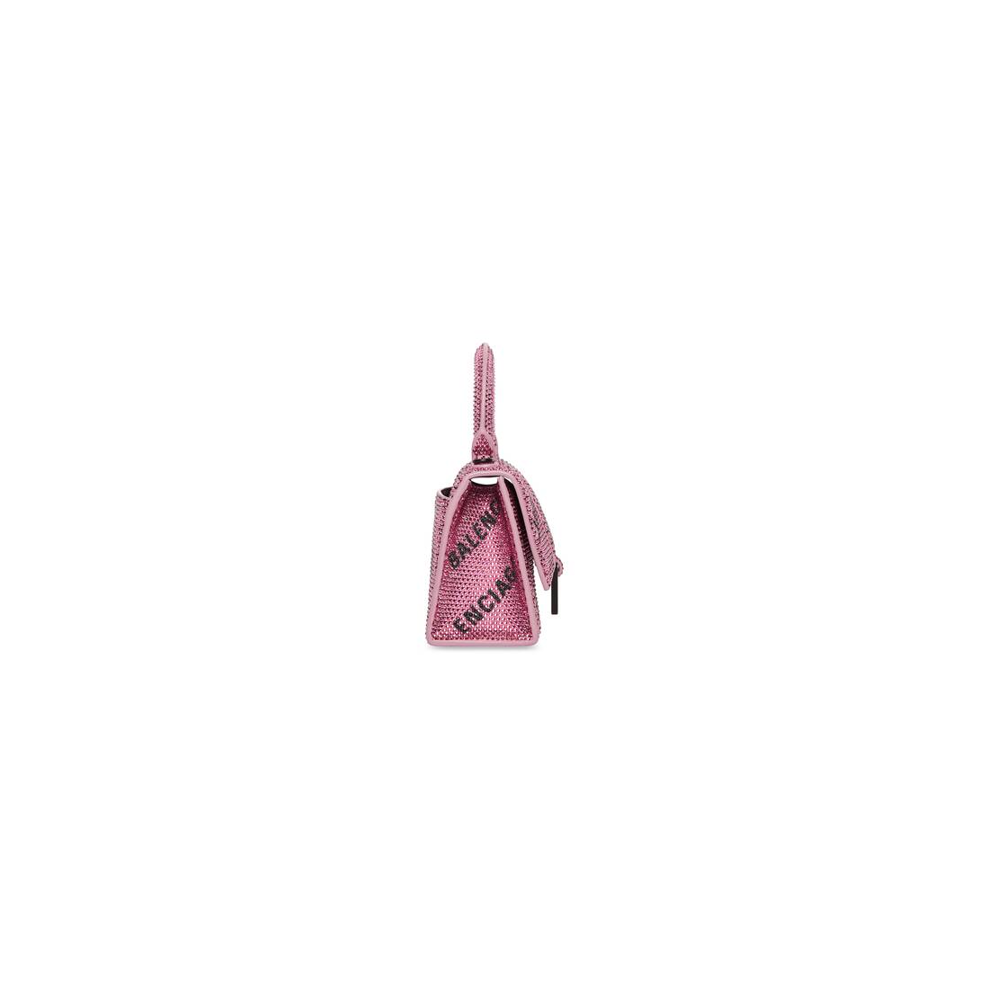 Balenciaga Hourglass Xs Allover Strass Top-Handle Bag