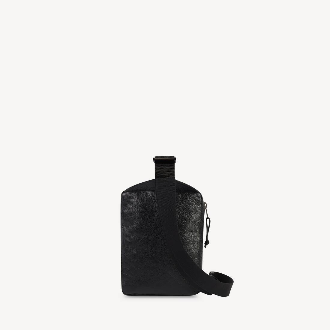 발렌시아가 남성 블랙 익스플로러 크로스바디 메신저 백 6202601WG9X1000