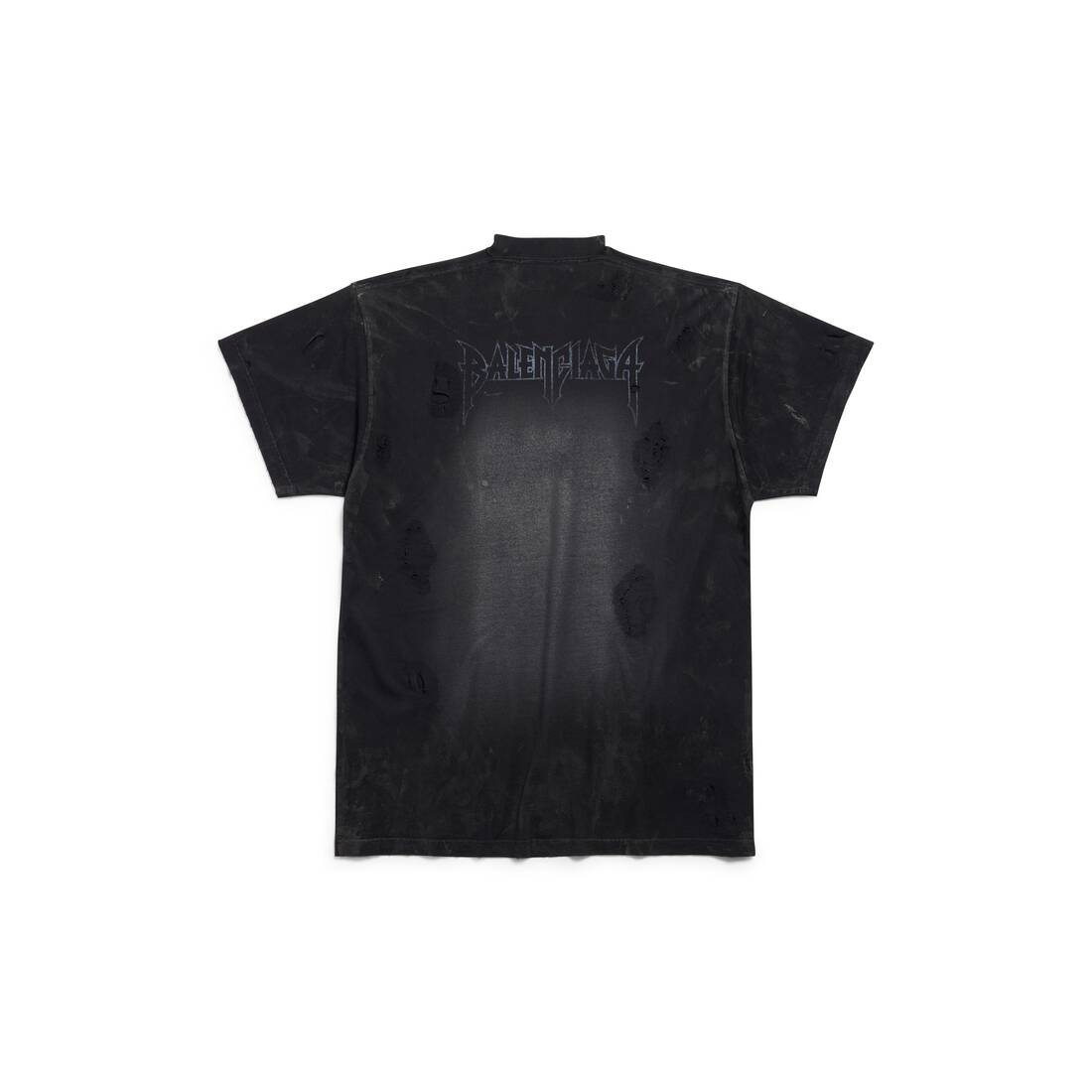 in Black US Balenciaga Oversized Paris | T-shirt Moon Faded