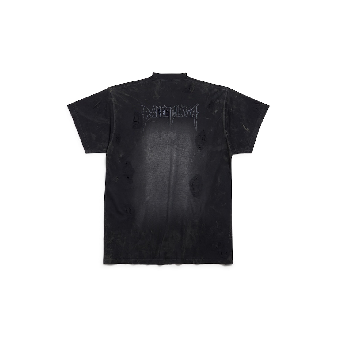 Paris Moon T-shirt Oversized in Black Faded