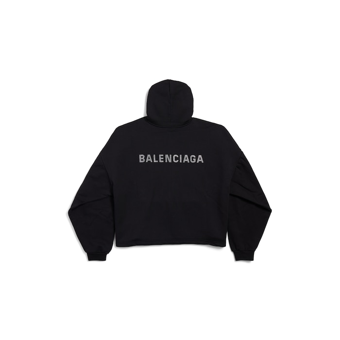 balenciaga back cropped hoodie