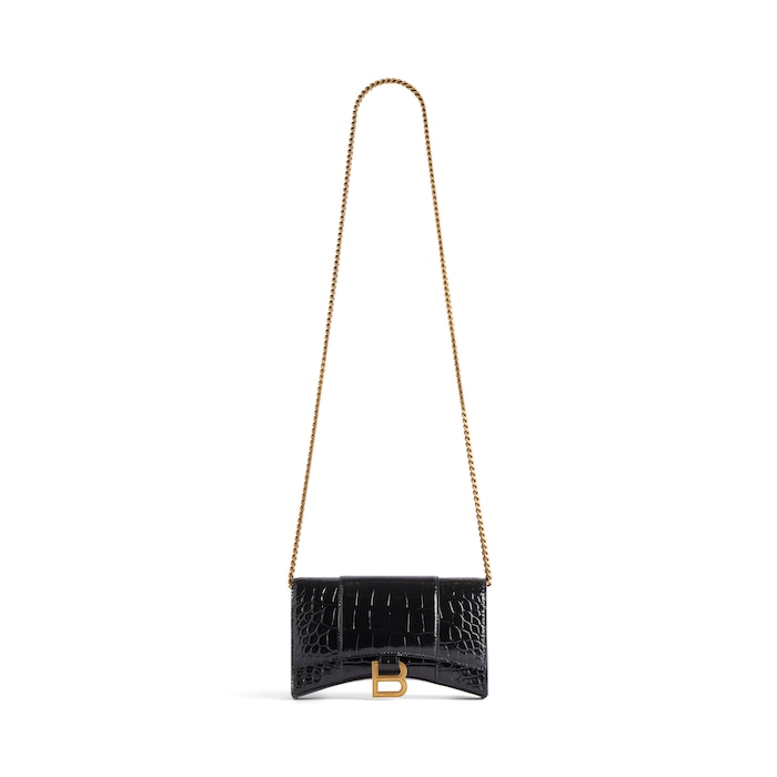 portafoglio hourglass con catena