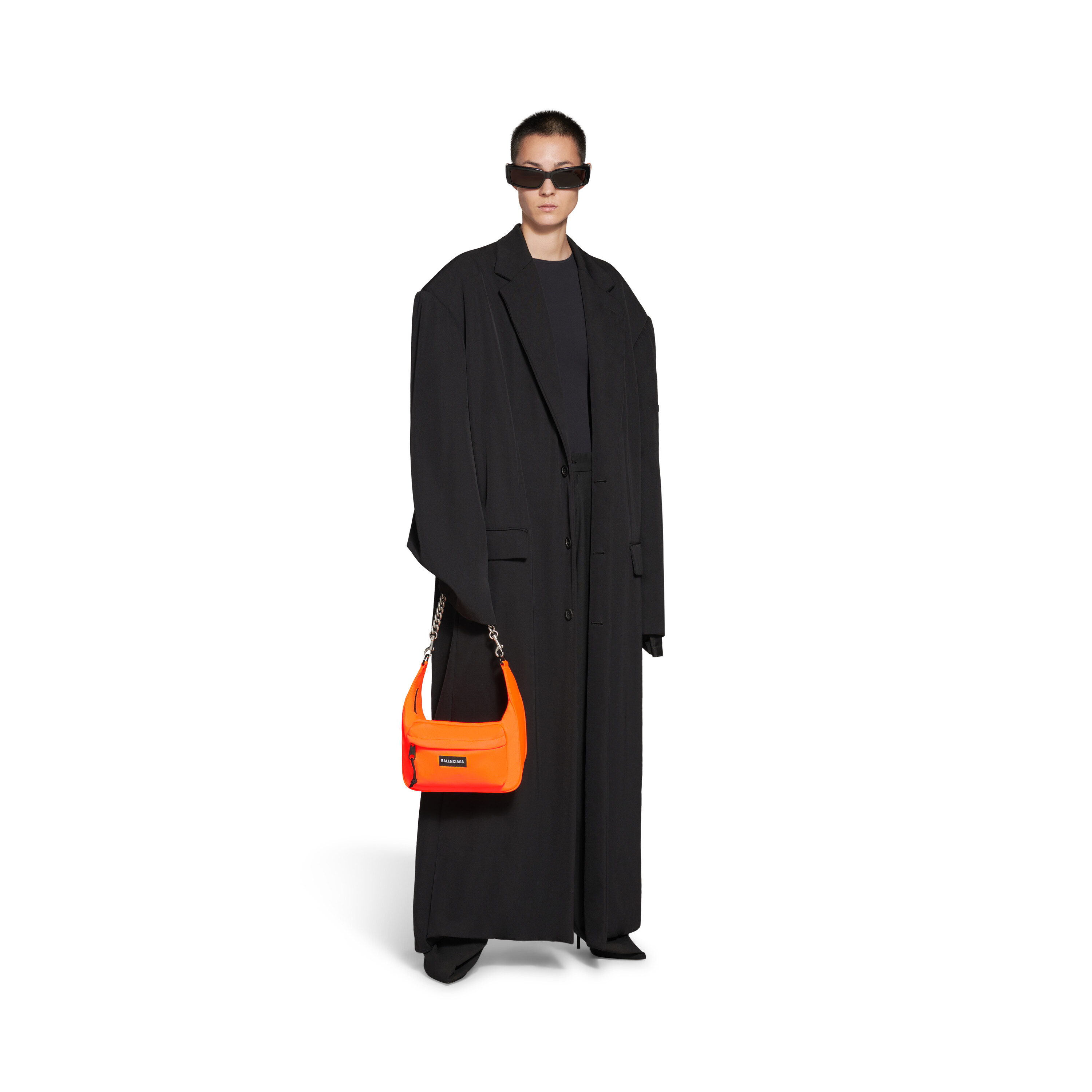 Raver Medium Bag With Chain in Fluo Orange | Balenciaga US