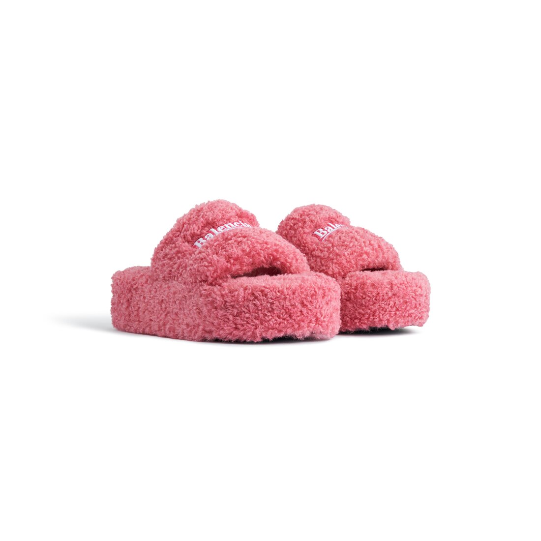 Women's Furry Platform Sandal in Pink | Balenciaga US