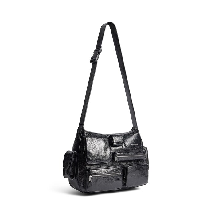 Men's Superbusy Messenger Bag in Black | Balenciaga US