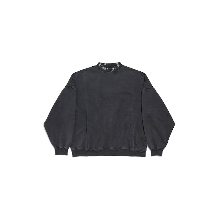 pierced round oversized-sweatshirt