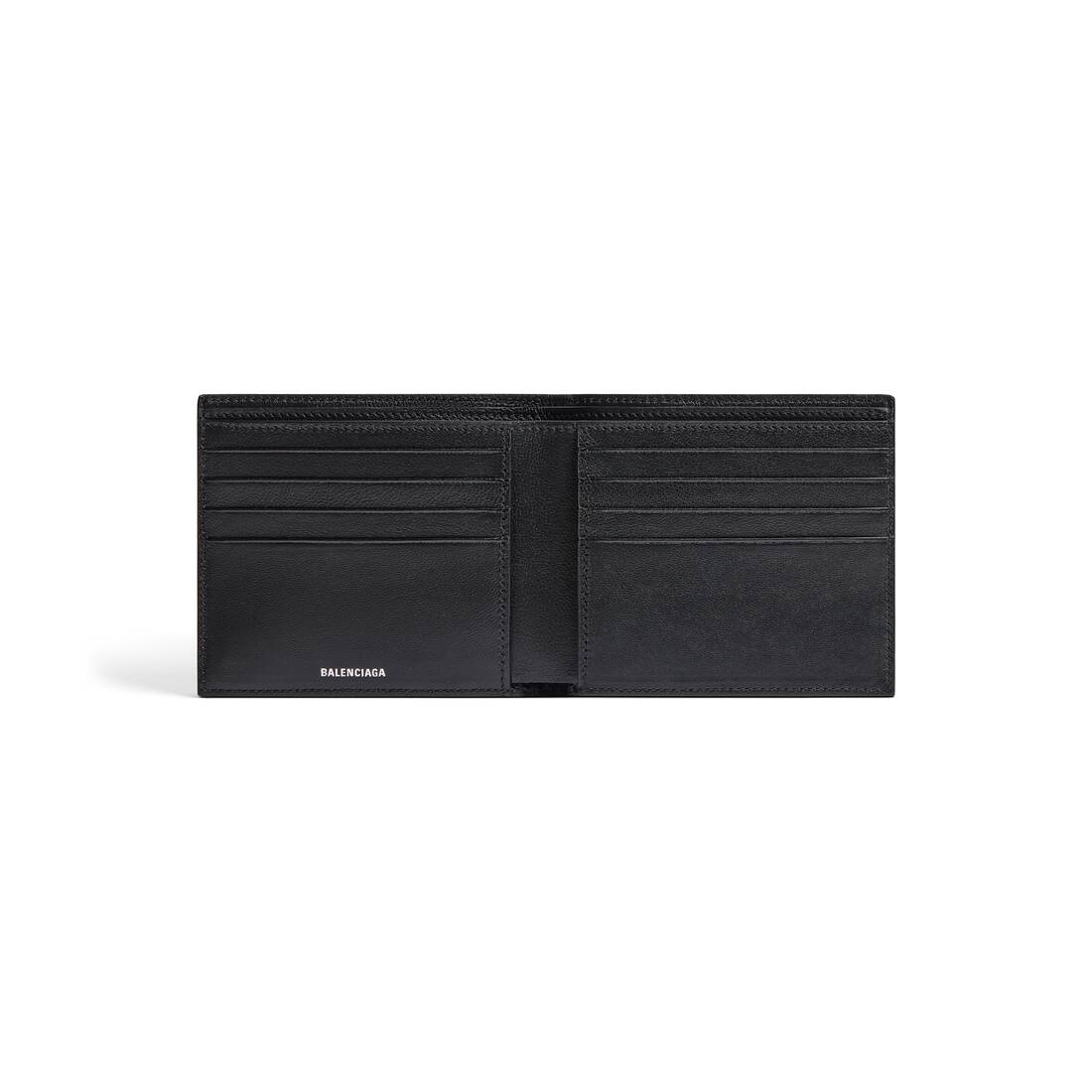 Men's Monaco Square Folded Wallet in Black | Balenciaga US