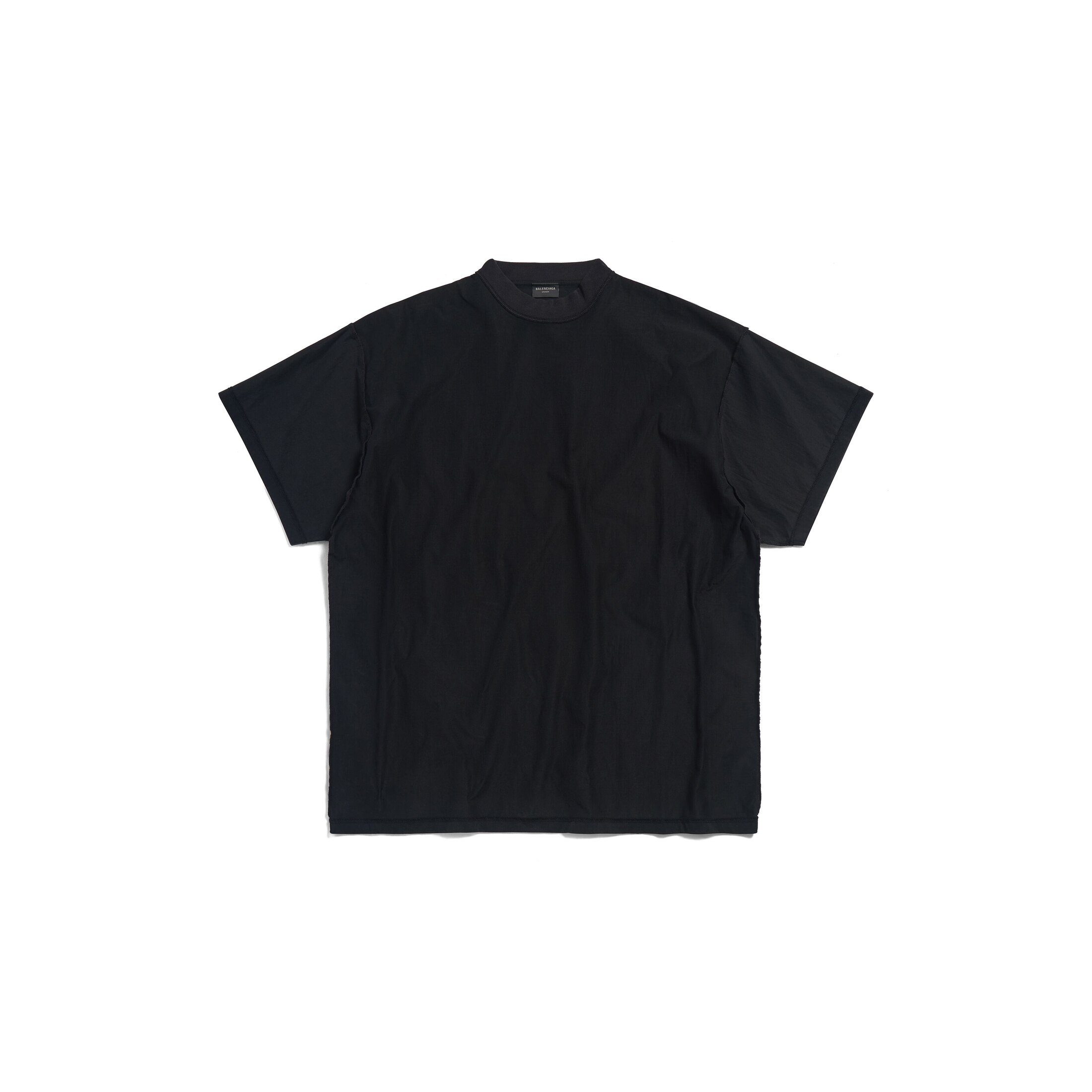 Balenciaga Inside-Out T-Shirt Oversized - Black - Unisex - 2 - Cotton & Polyamide