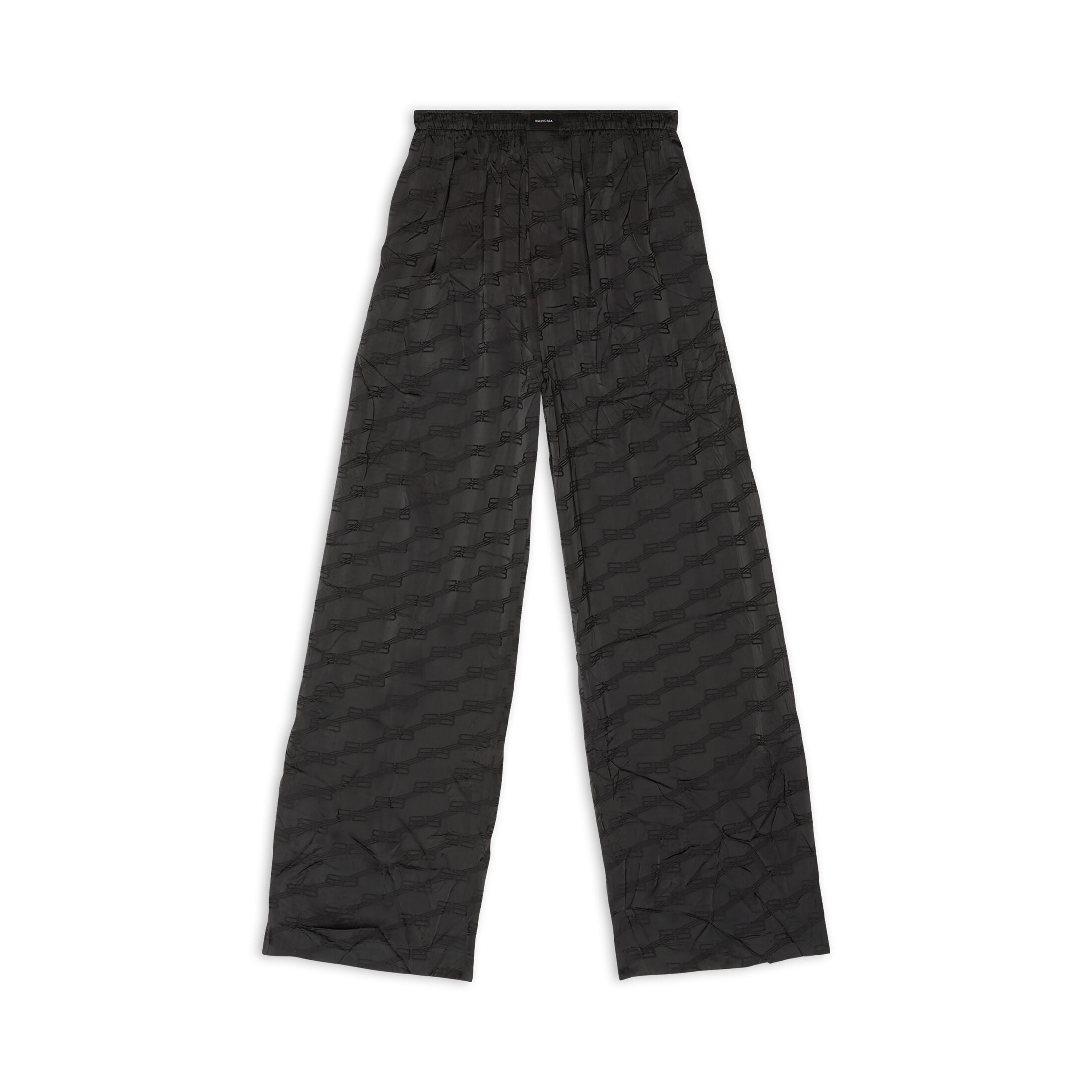 Balenciaga Pantaloni BB Monogram Pyjama - Nero - Uomo - 56 - Viscosa