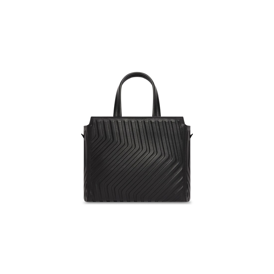 Men's Car Zipped Small East-west Tote Bag in Black