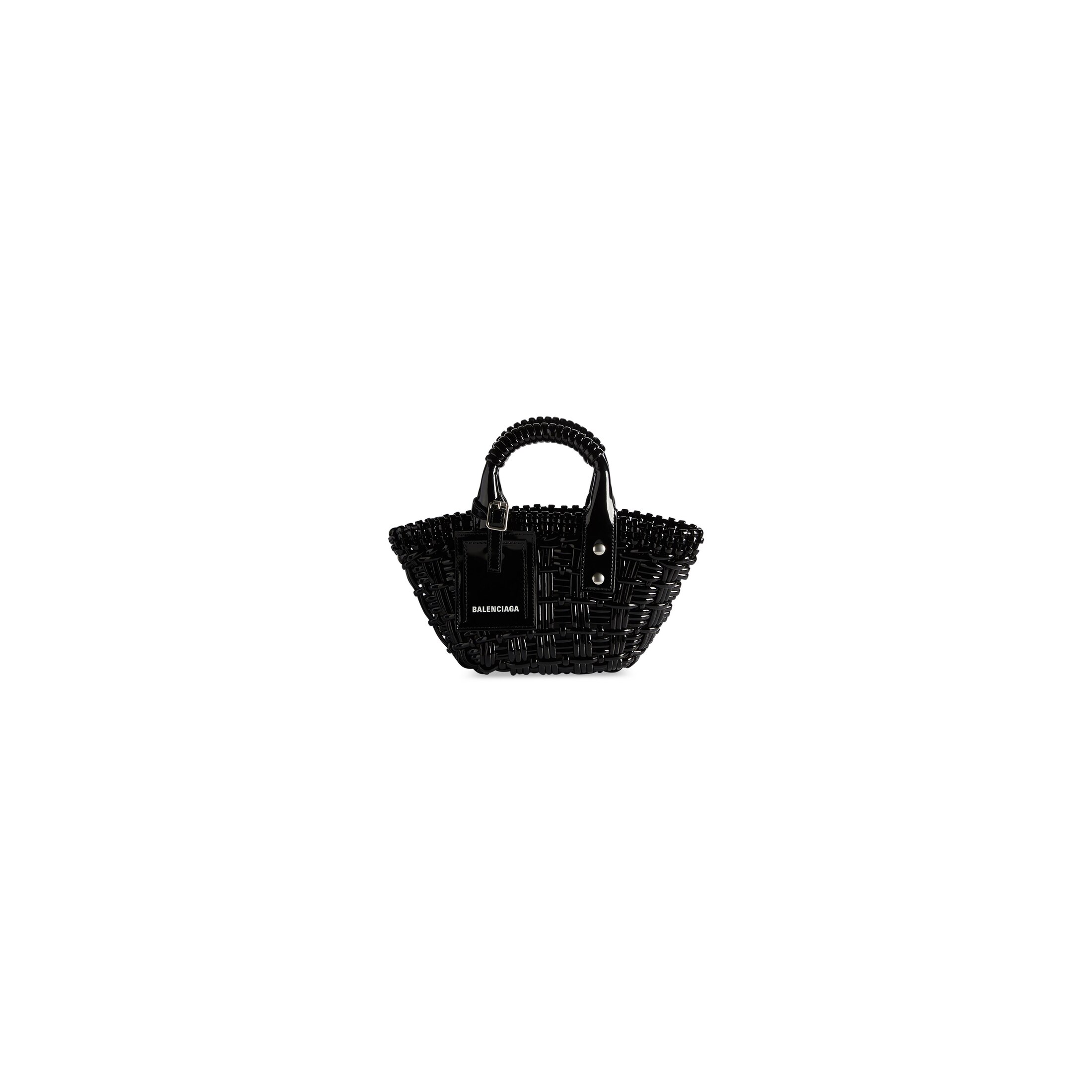 Balenciaga Bistro XXS Basket With Strap - Black - Woman - Polyurethane, Polyester, Cotton