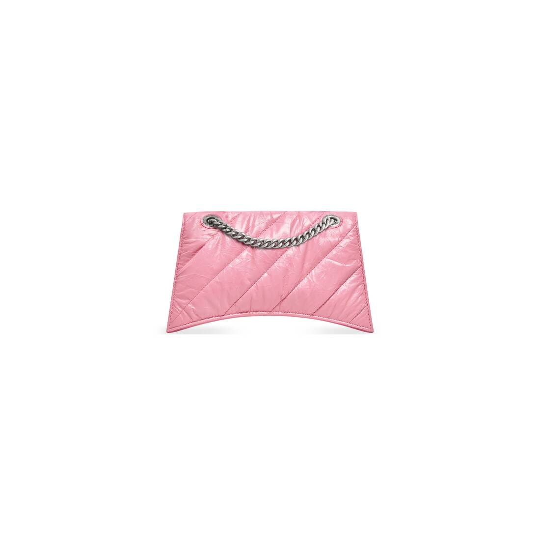 Balenciaga Small Crush Graffiti-print Chain Bag In Pink