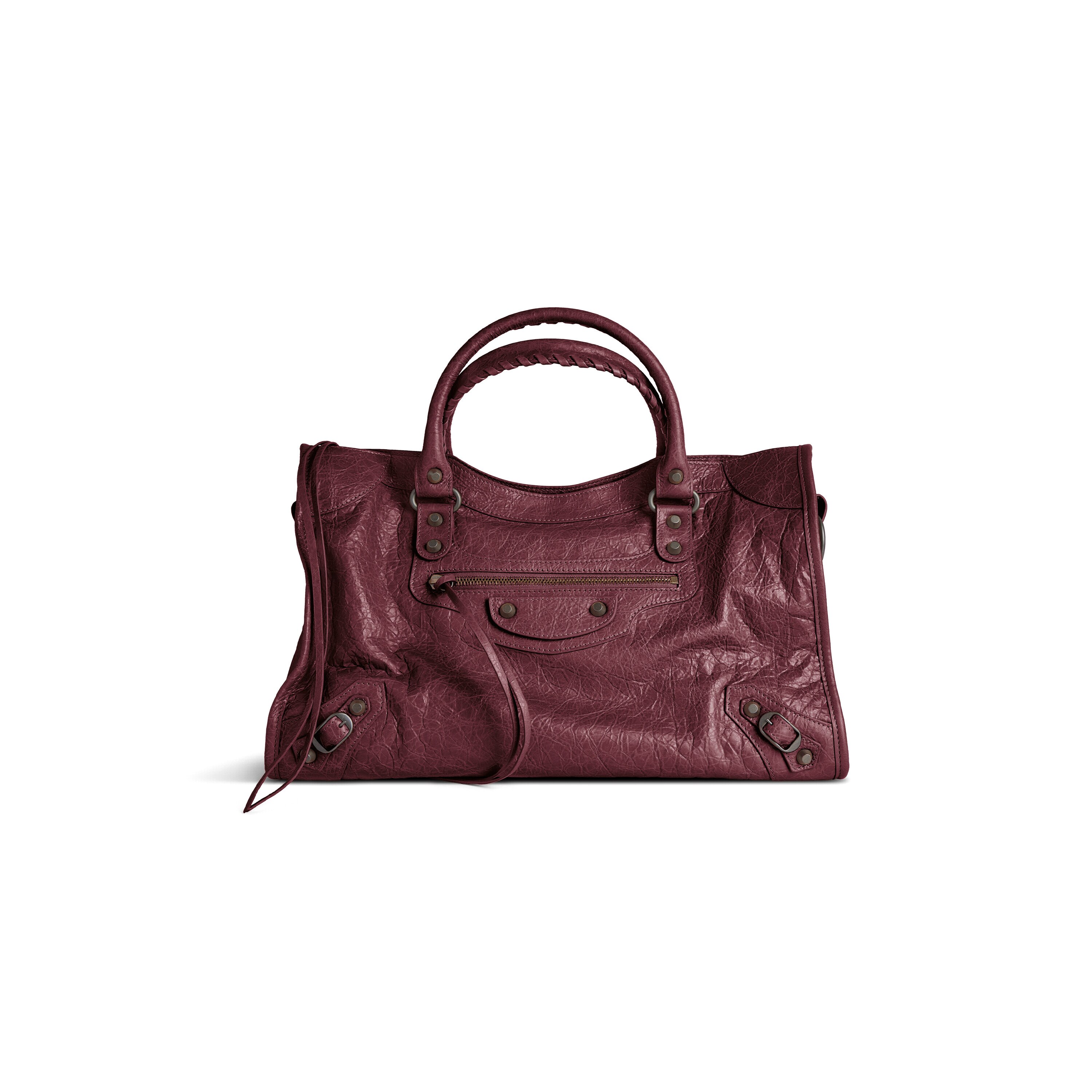 Balenciaga burgundy bag sale