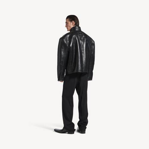 shearling zip-up jacket