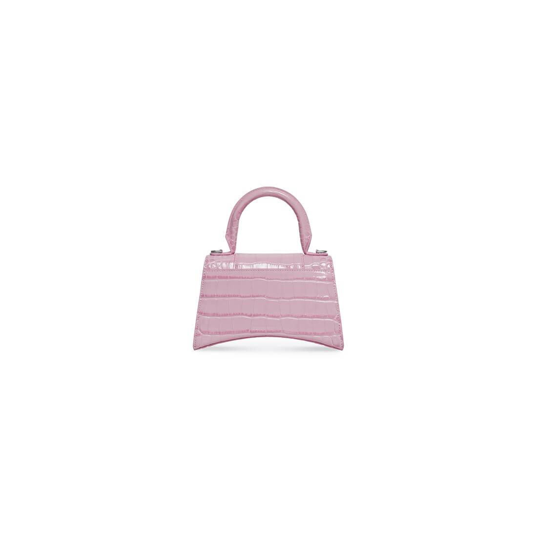 Women's Hourglass Xs Handbag Crocodile Embossed in Light Pink