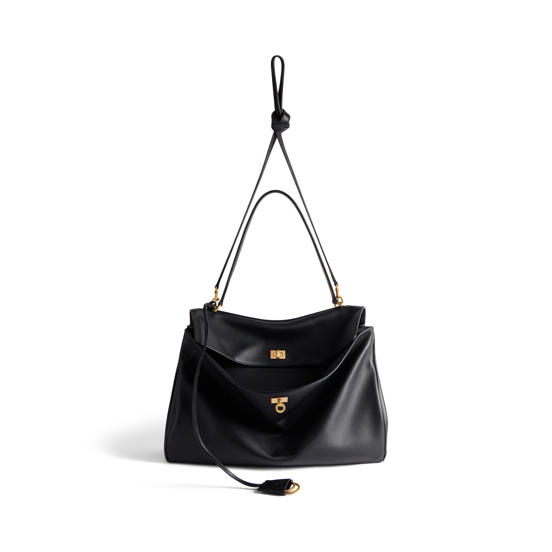 Balenciaga WOMEN'S RODEO LARGE HANDBAG IN BLACK