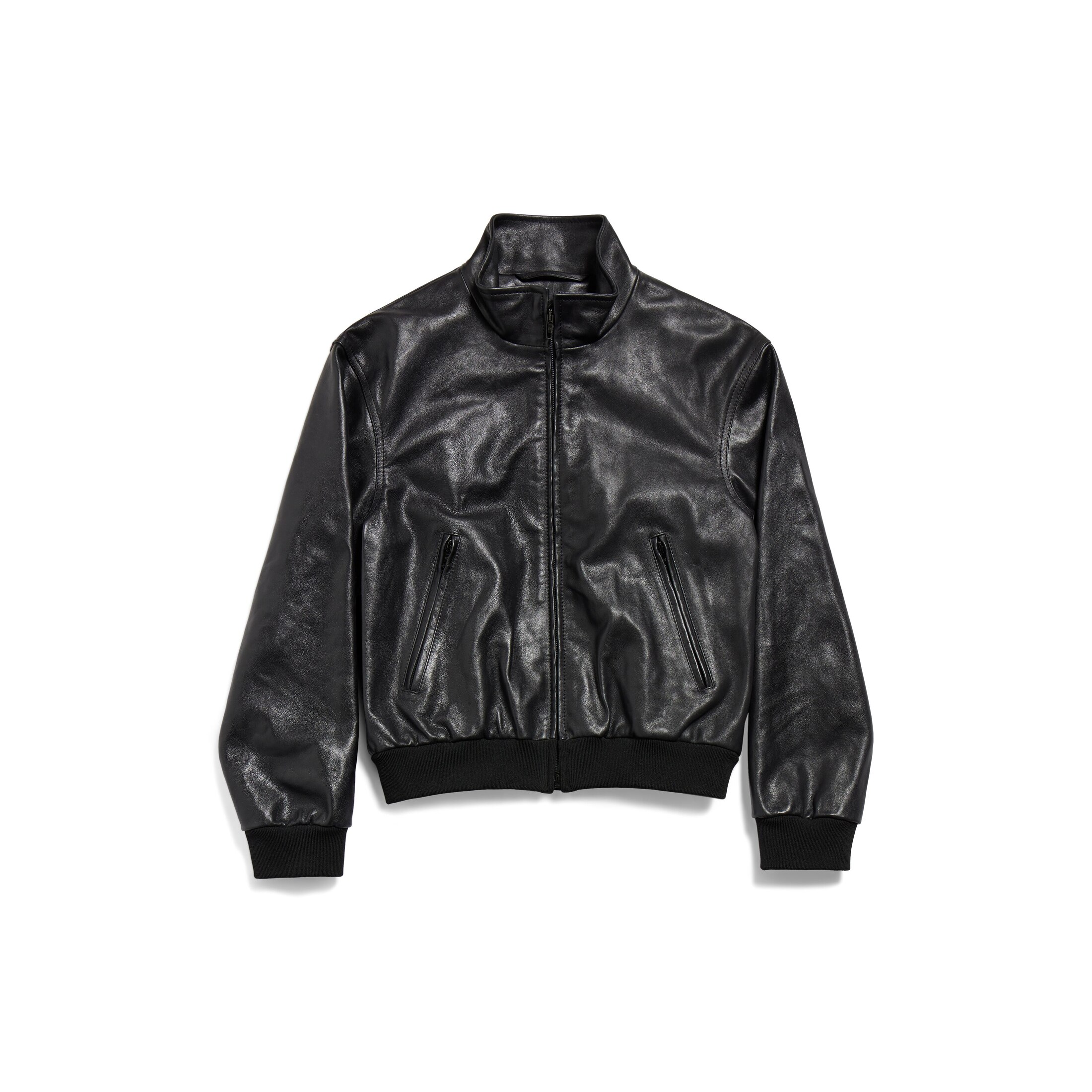 Balenciaga 3B Sports Icon Fitted Blouson - Black - Woman - 44 - Calfskin