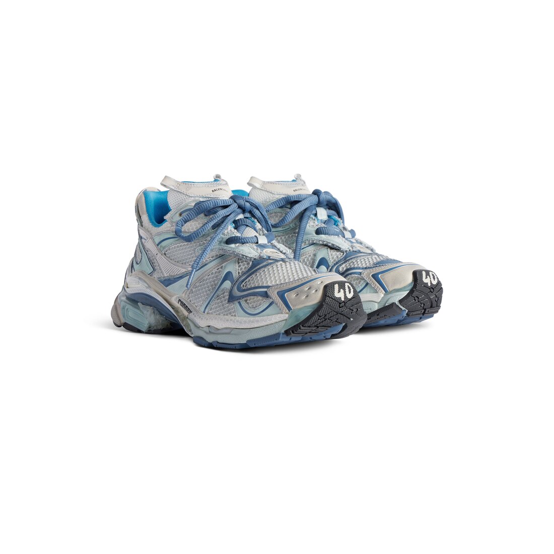 Men's Runner 2.0 Sneaker in White/blue/beige
