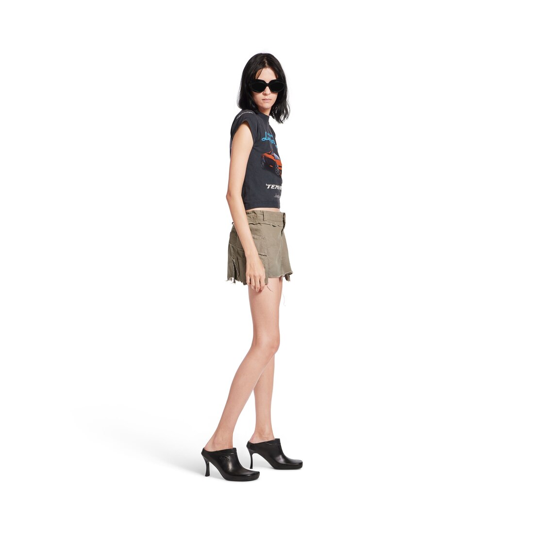 Women's Cargo Mini Skirt in Dark Beige | Balenciaga US