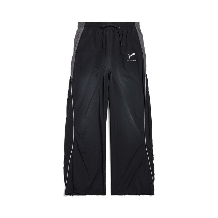 Men's Cut-up Oversized Sweatpants in Faded Black/white