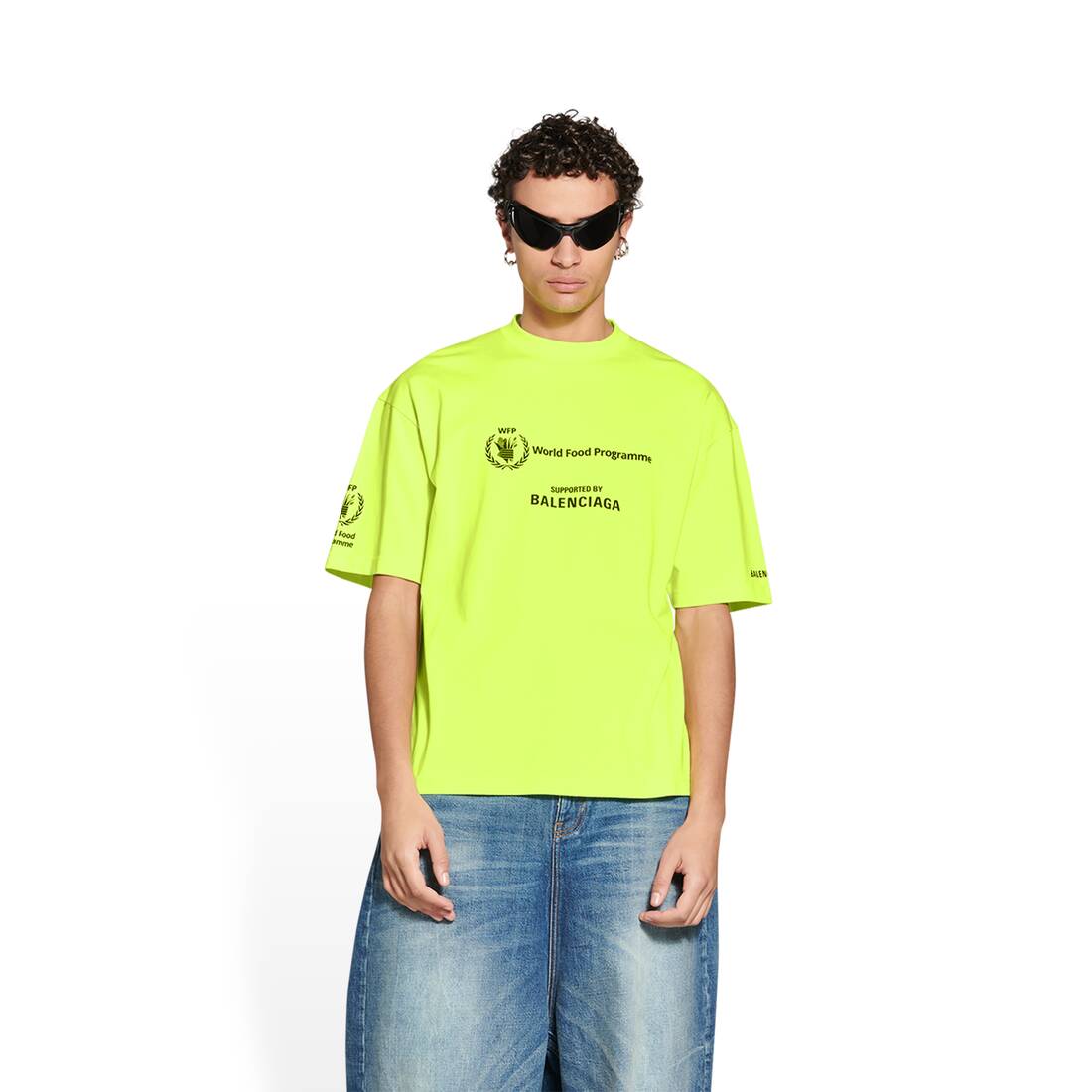 Rejse Royal familie Gå op og ned Men's Wfp T-shirt Medium Fit in Fluo Yellow | Balenciaga US