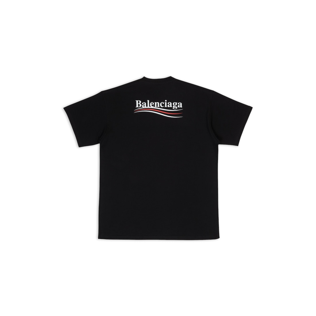 Men's Political Campaign T-shirt Regular Fit in Black | Balenciaga US