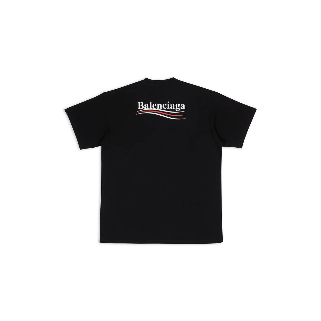 Balenciaga | Men Political Logo Cotton Jersey T-Shirt Black M