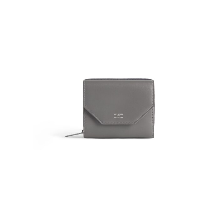 envelope compact wallet with flap