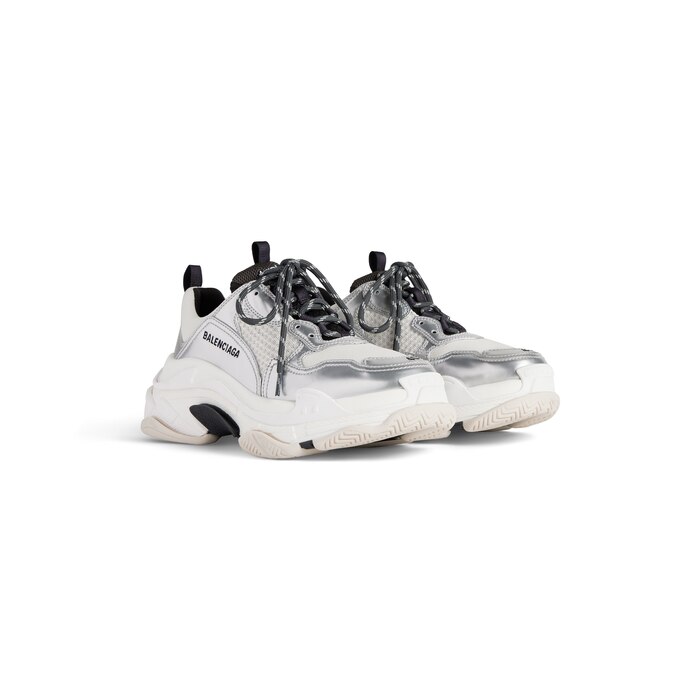 BALENCIAGA Triple S Recycled Trainers Men Chunky Trainers Flannels #45 BALENCIAGA Triple S Recycled Trainers Men Chunky Trainers Flannels