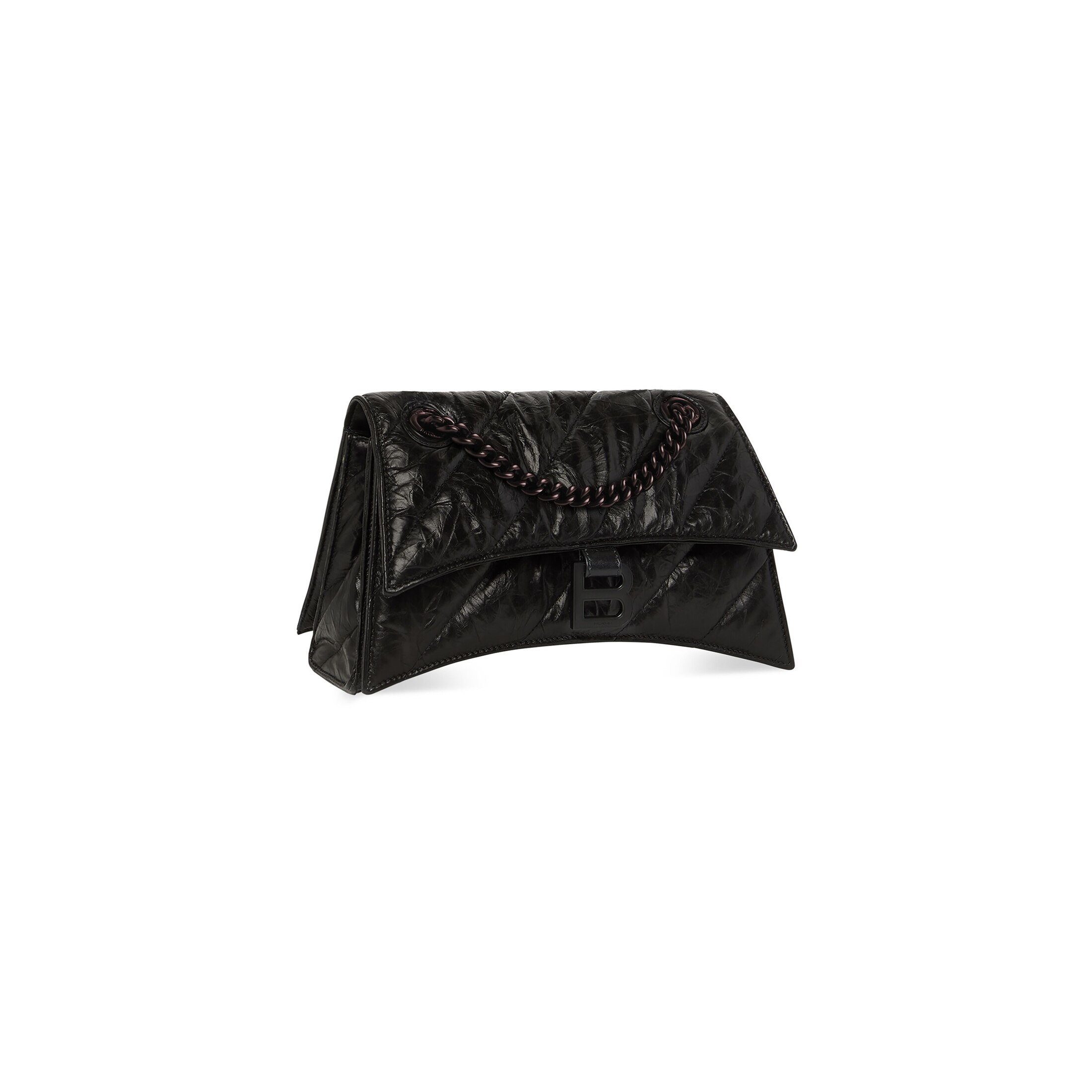 Women's Crush Small Chain Bag Quilted in Black | Balenciaga US