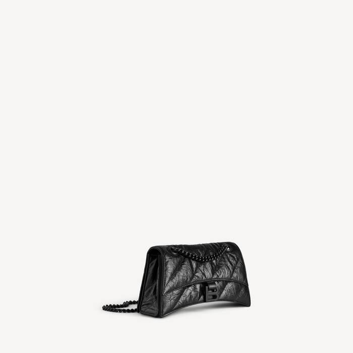 Women's Crush Small Chain Bag Quilted in Black Balenciaga US