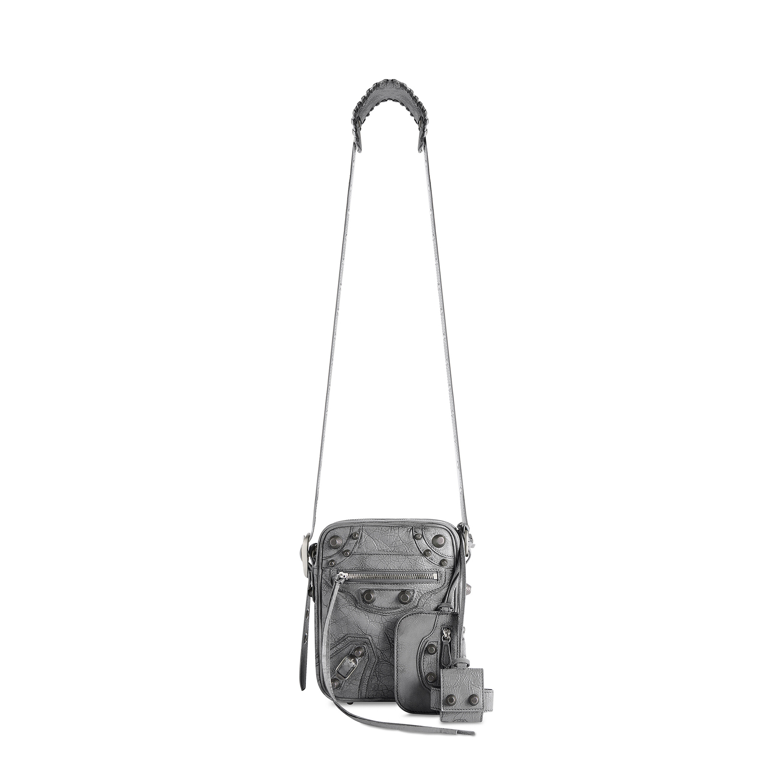 Balenciaga City bag in black aged leather with silver studs  DOWNTOWN  UPTOWN Genève