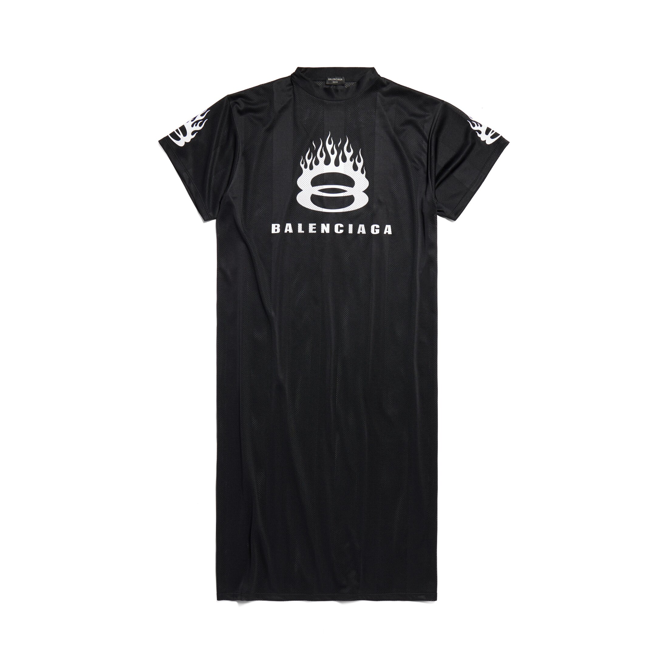 Balenciaga Burning Unity T-Shirt Maxi Dress - Black - Woman - 3 - Polyester