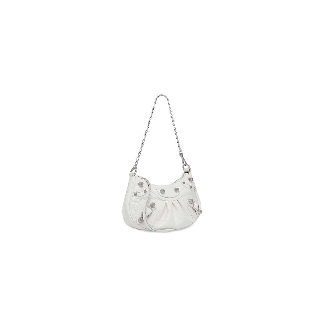 Women's White Croc Chain Cross Body Bag